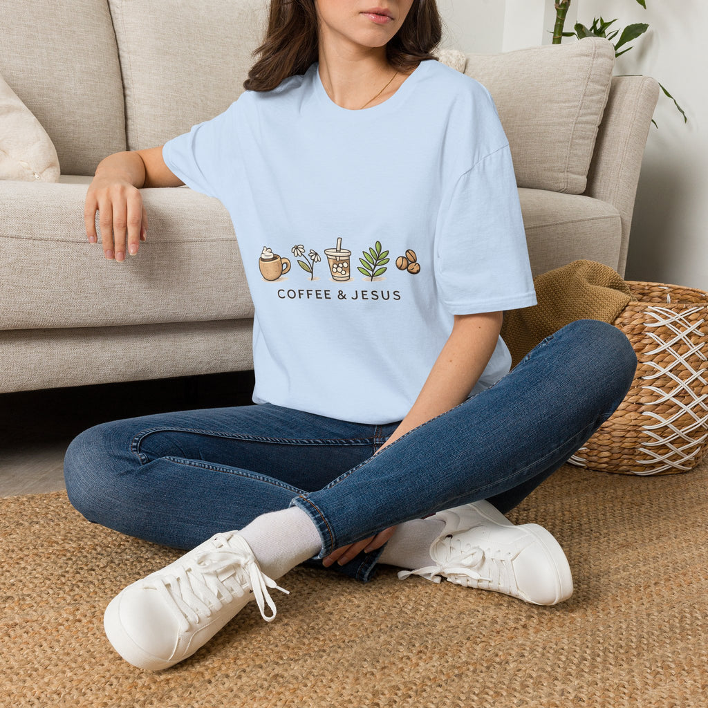 Coffee & Jesus T‑Shirt — Christian Coffee Lover Graphic Tee