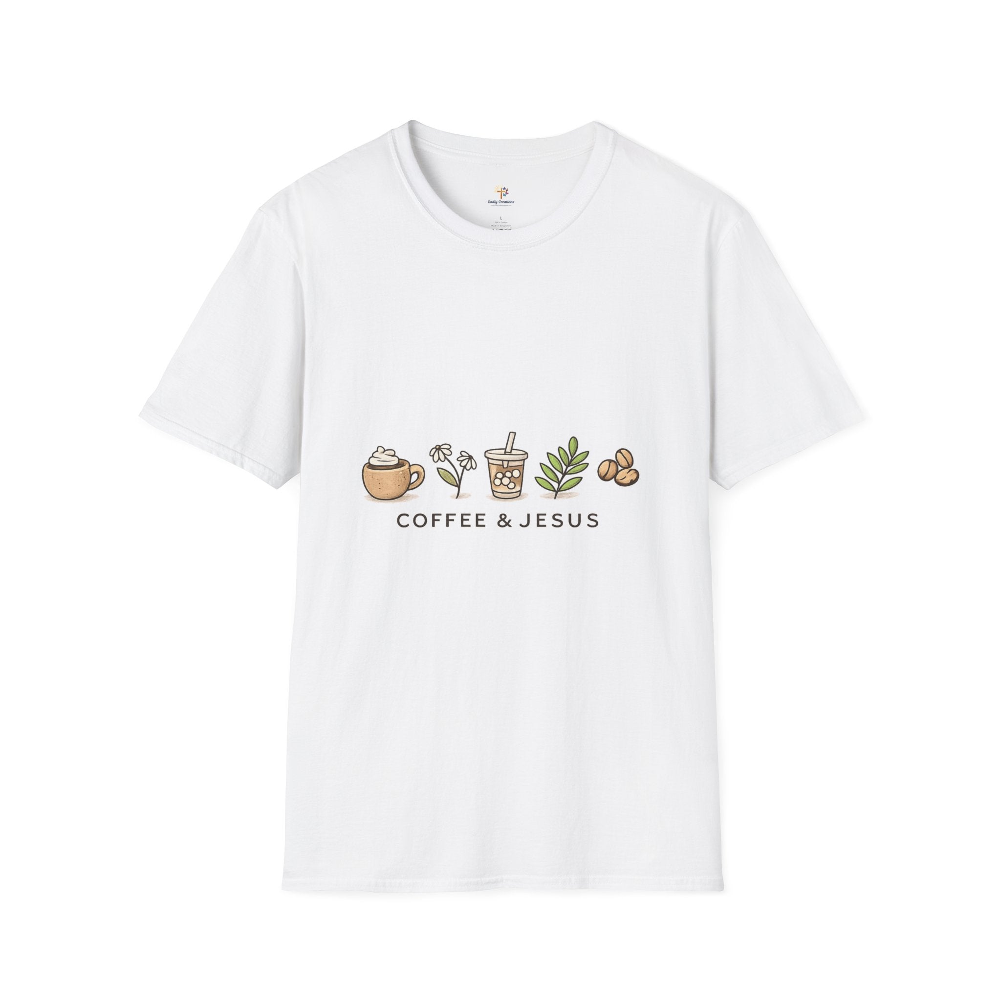 Coffee & Jesus T‑Shirt — Christian Coffee Lover Graphic Tee