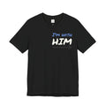 T‑Shirt — "I’m with him, Jesus" Retro Script Chest Logo Tee (Gold)
