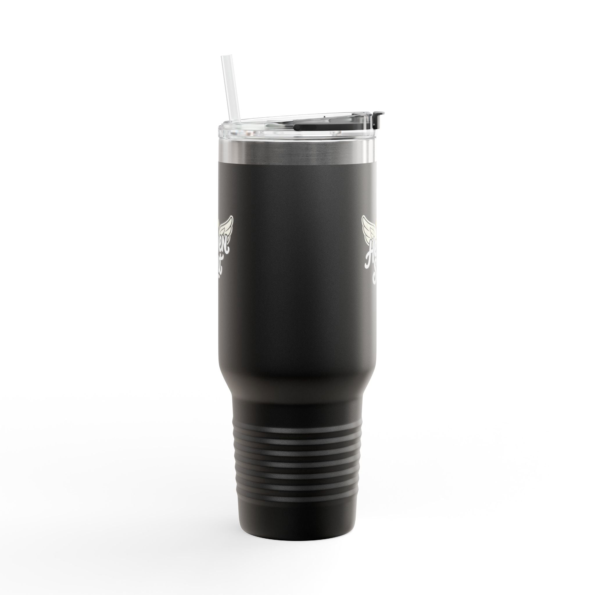 40oz Insulated Travel Mug — "Heaven Sent" Angel Wings Thermal Tumbler