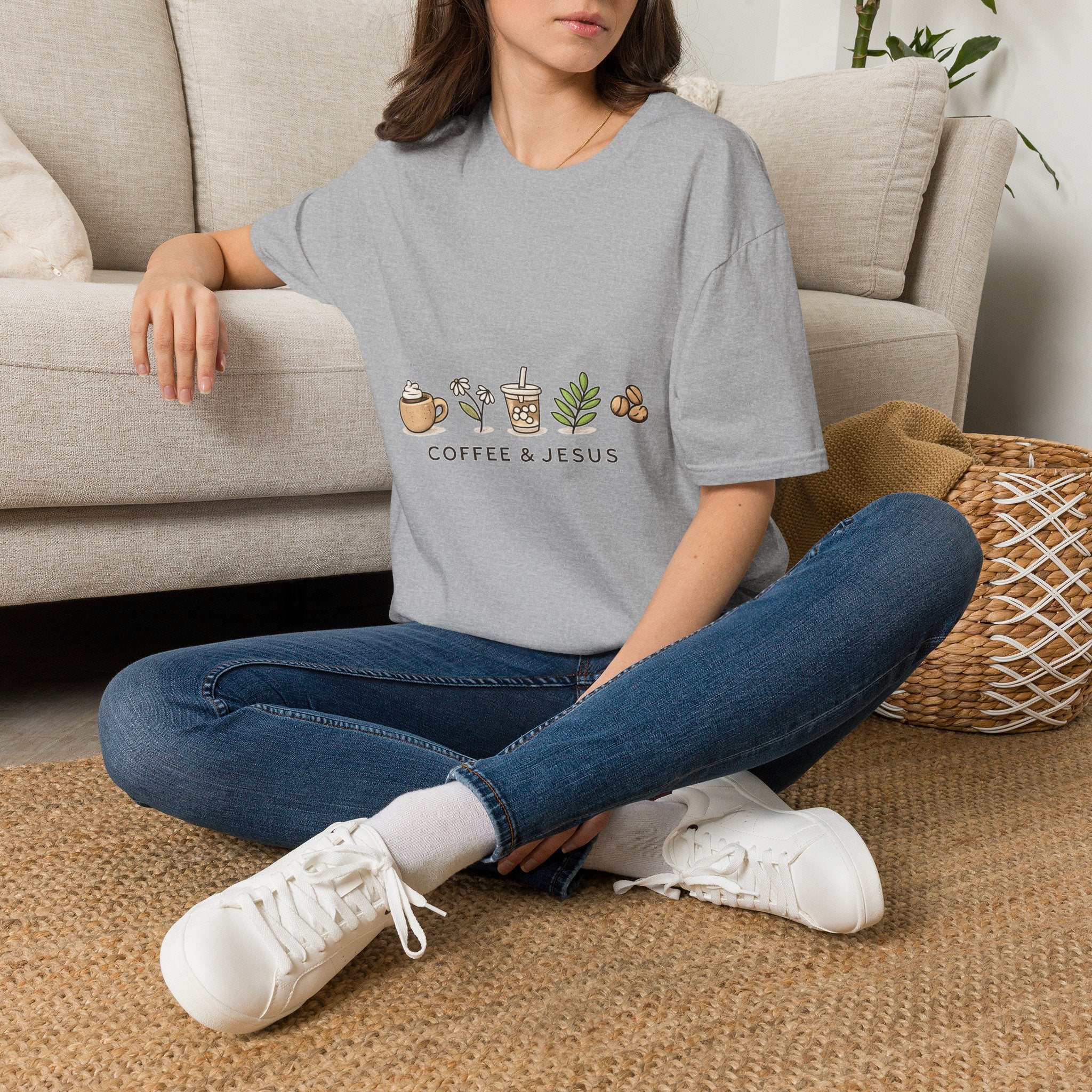 Coffee & Jesus T‑Shirt — Christian Coffee Lover Graphic Tee