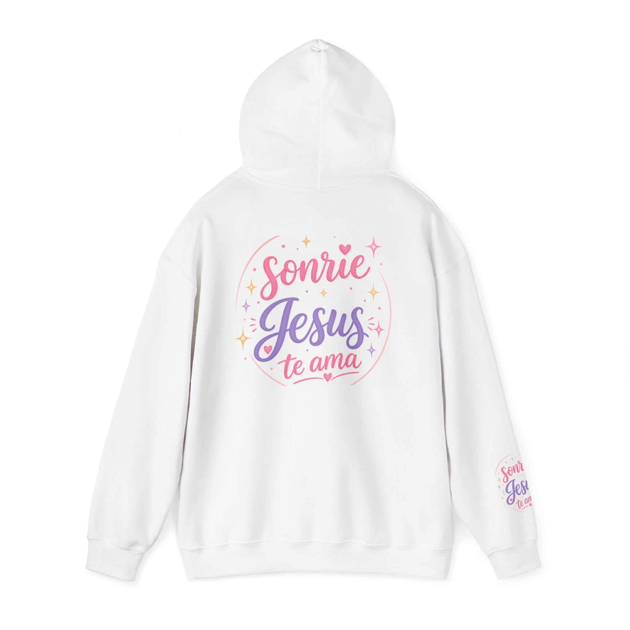 Hoodie - "Sonríe Jesús Te Ama" Pastel Christian Faith Pullover