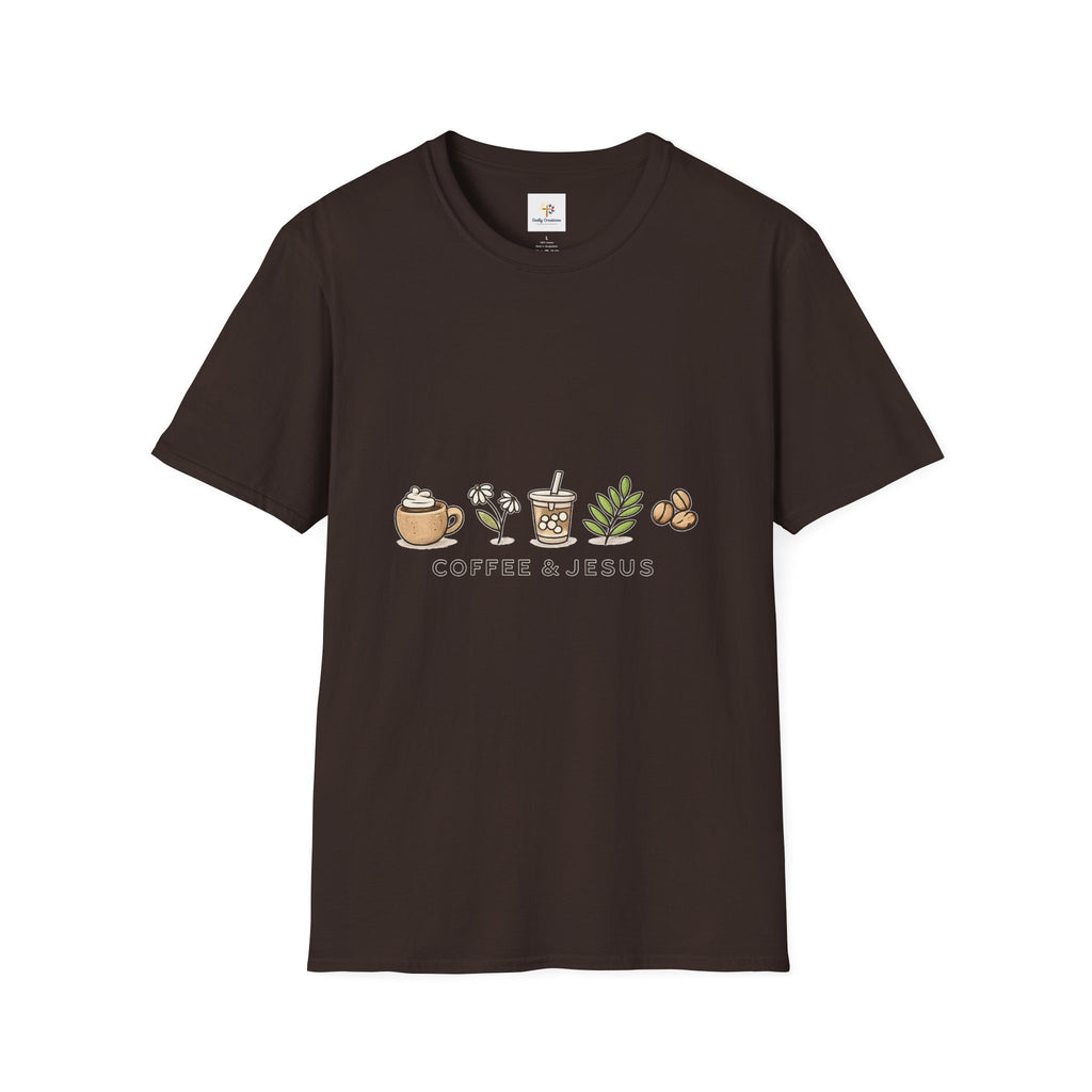 Coffee & Jesus T‑Shirt — Christian Coffee Lover Graphic Tee