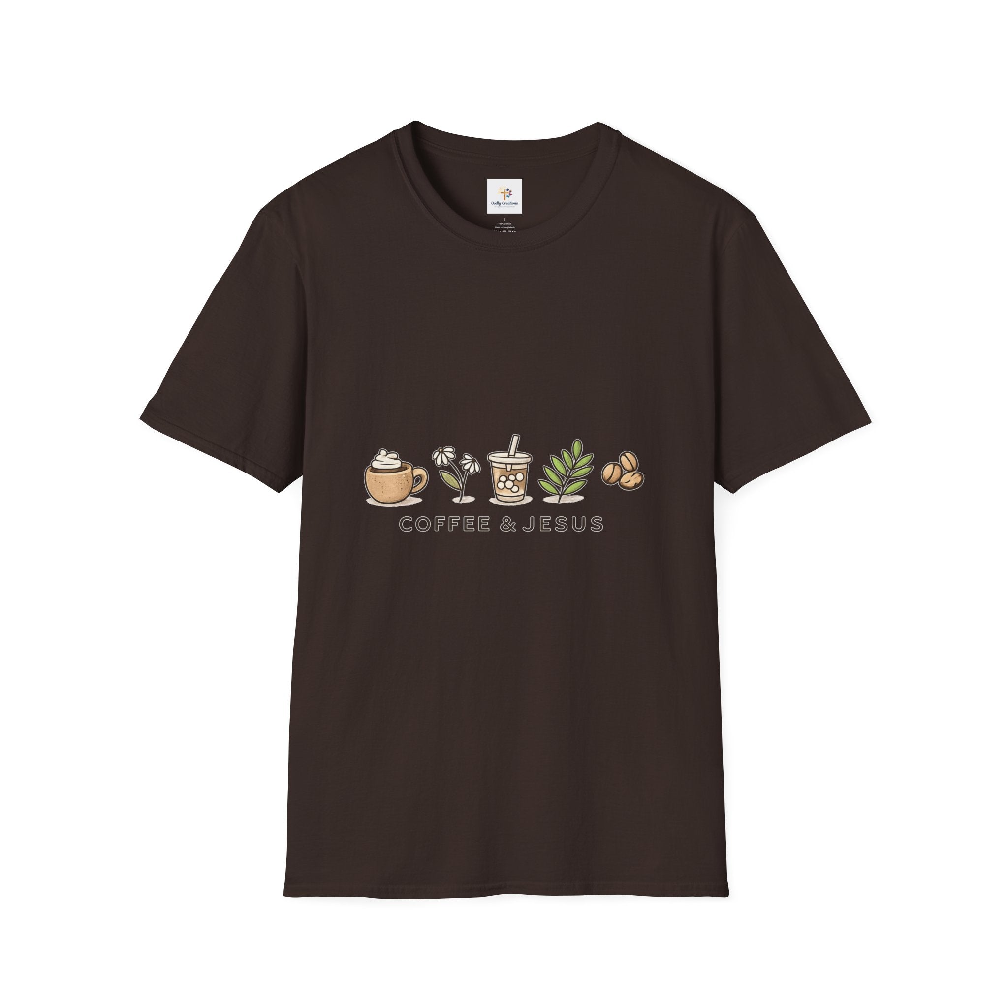 Coffee & Jesus T‑Shirt — Christian Coffee Lover Graphic Tee