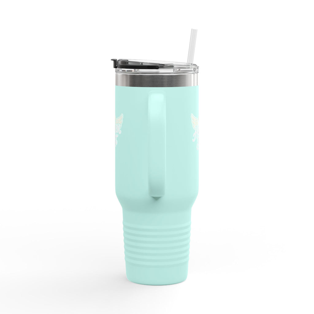40oz Insulated Travel Mug — "Heaven Sent" Angel Wings Thermal Tumbler