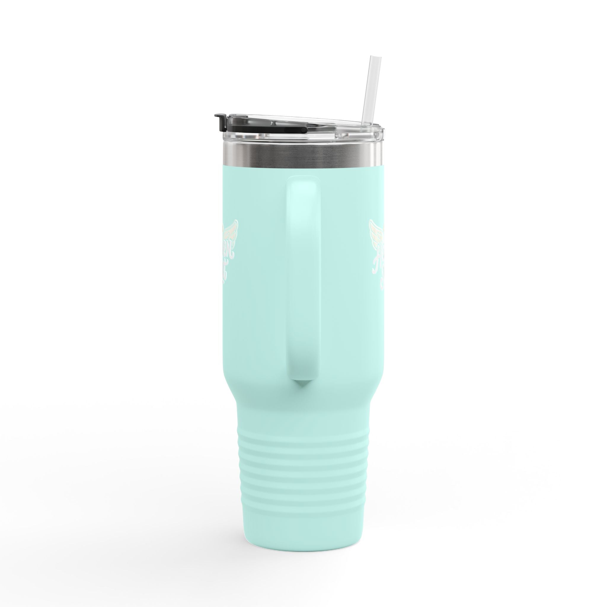 40oz Insulated Travel Mug — "Heaven Sent" Angel Wings Thermal Tumbler