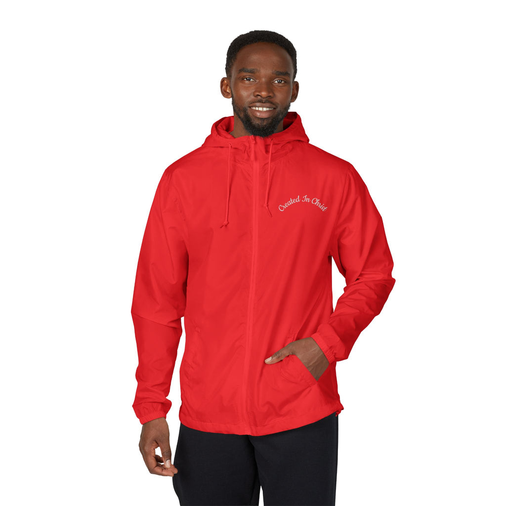 Christ Windbreaker Jacket — White Camo "Conquer the Streets" Lightweight Hooded Zip-Up