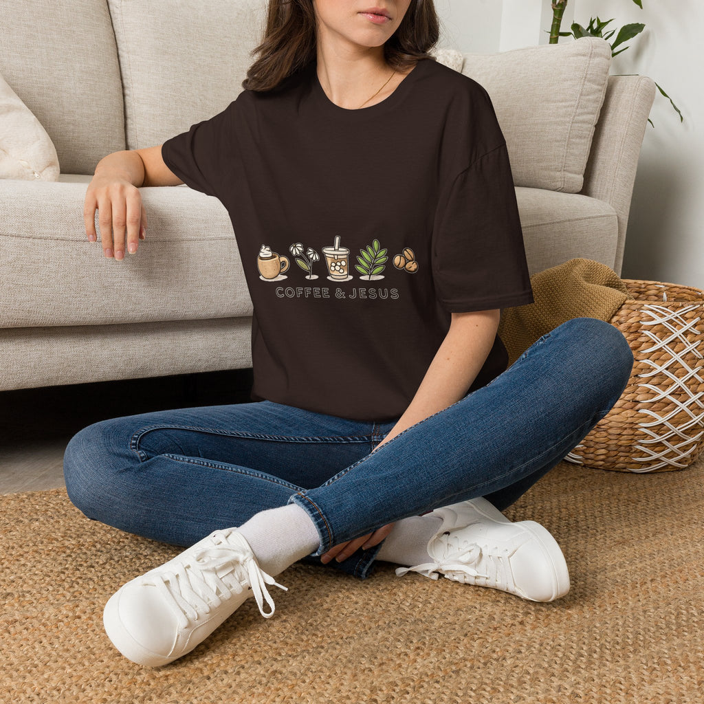 Coffee & Jesus T‑Shirt — Christian Coffee Lover Graphic Tee