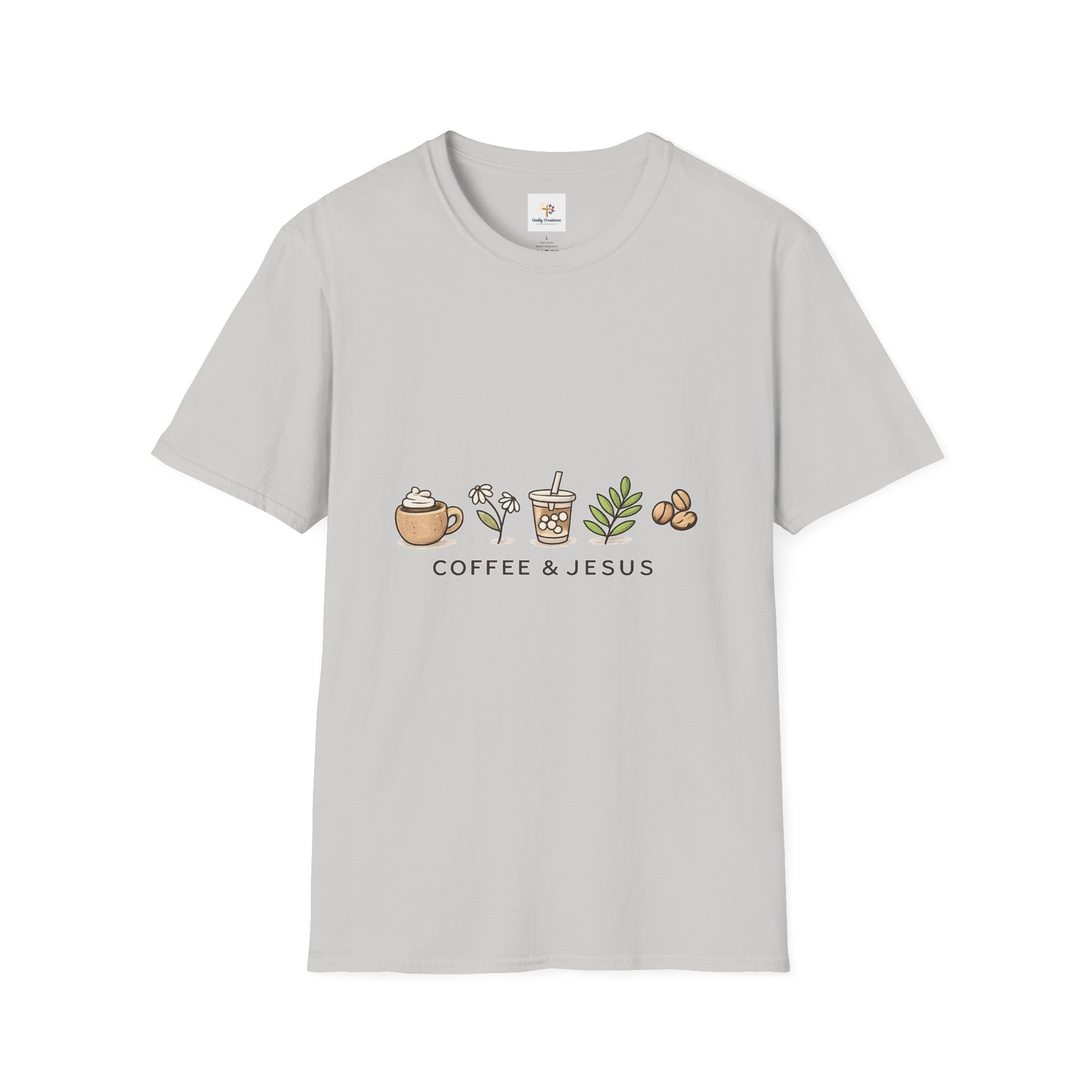 Coffee & Jesus T‑Shirt — Christian Coffee Lover Graphic Tee