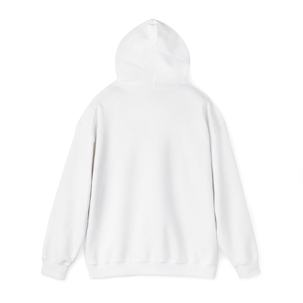 Sunday Hoodie Pullover — Cozy White Hoodie with Retro Aqua Graphic