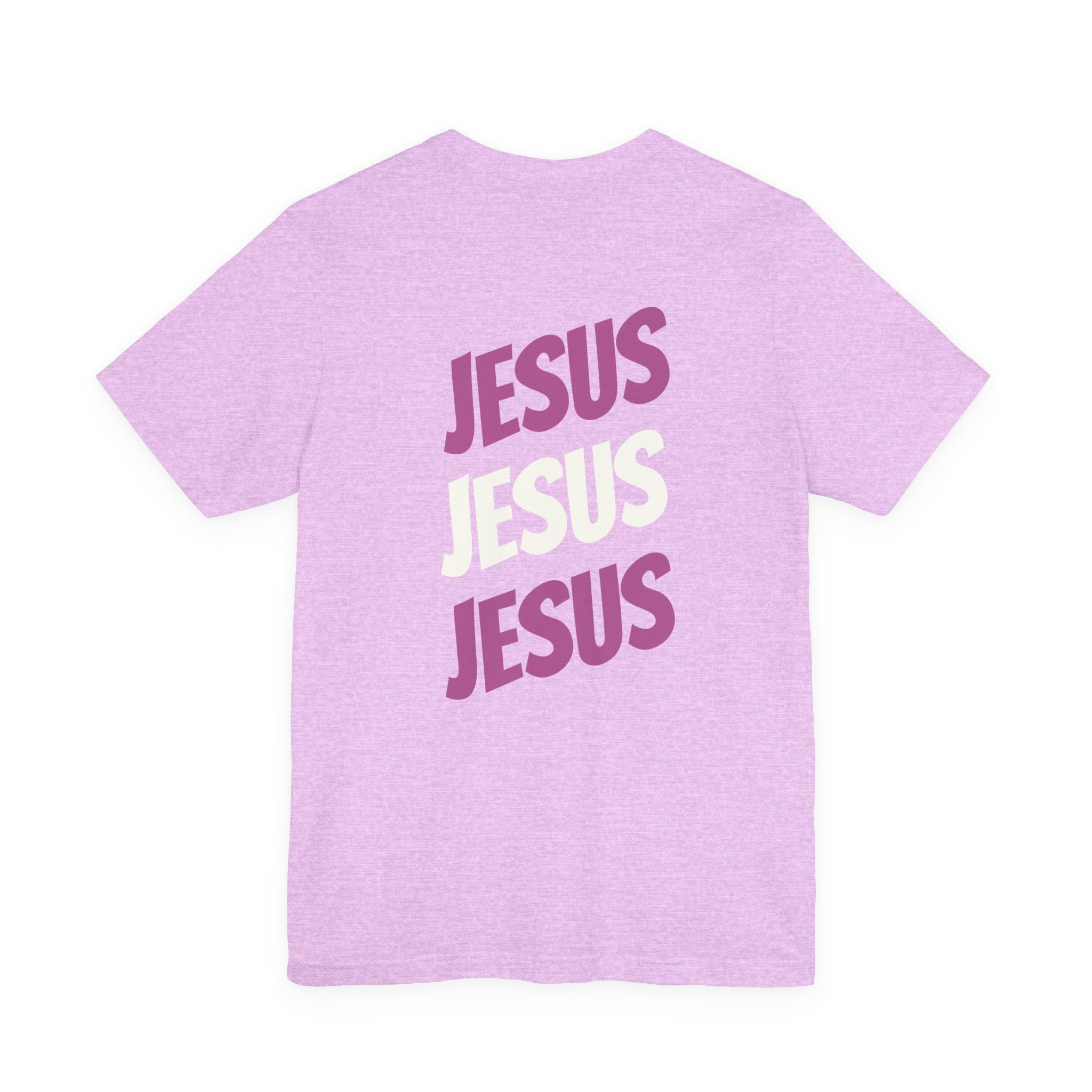 T‑Shirt — "I’m with him, Jesus" Retro Script Chest Logo Tee (Gold)