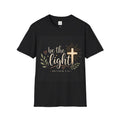 Be The Light Christian T-Shirt — Faith Cross Inspirational Shirt (Matthew 5:14)
