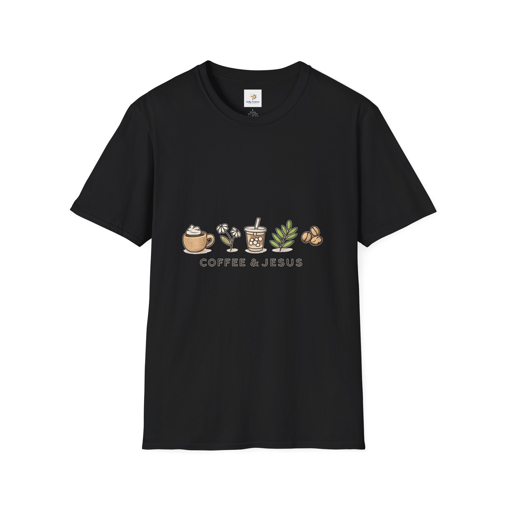 Coffee & Jesus T‑Shirt — Christian Coffee Lover Graphic Tee