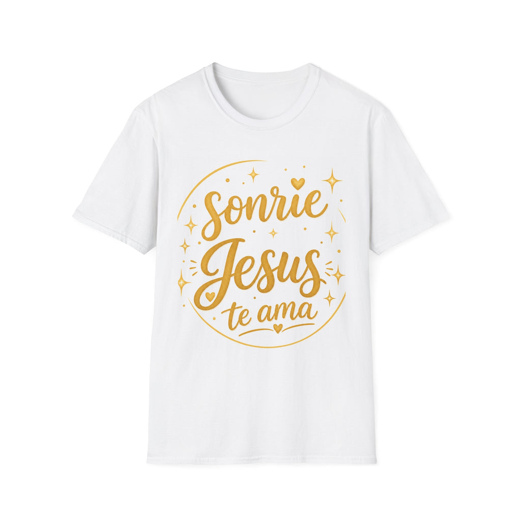 Sonríe Jesús Te Ama T-Shirt — Inspirational Spanish Christian Tee