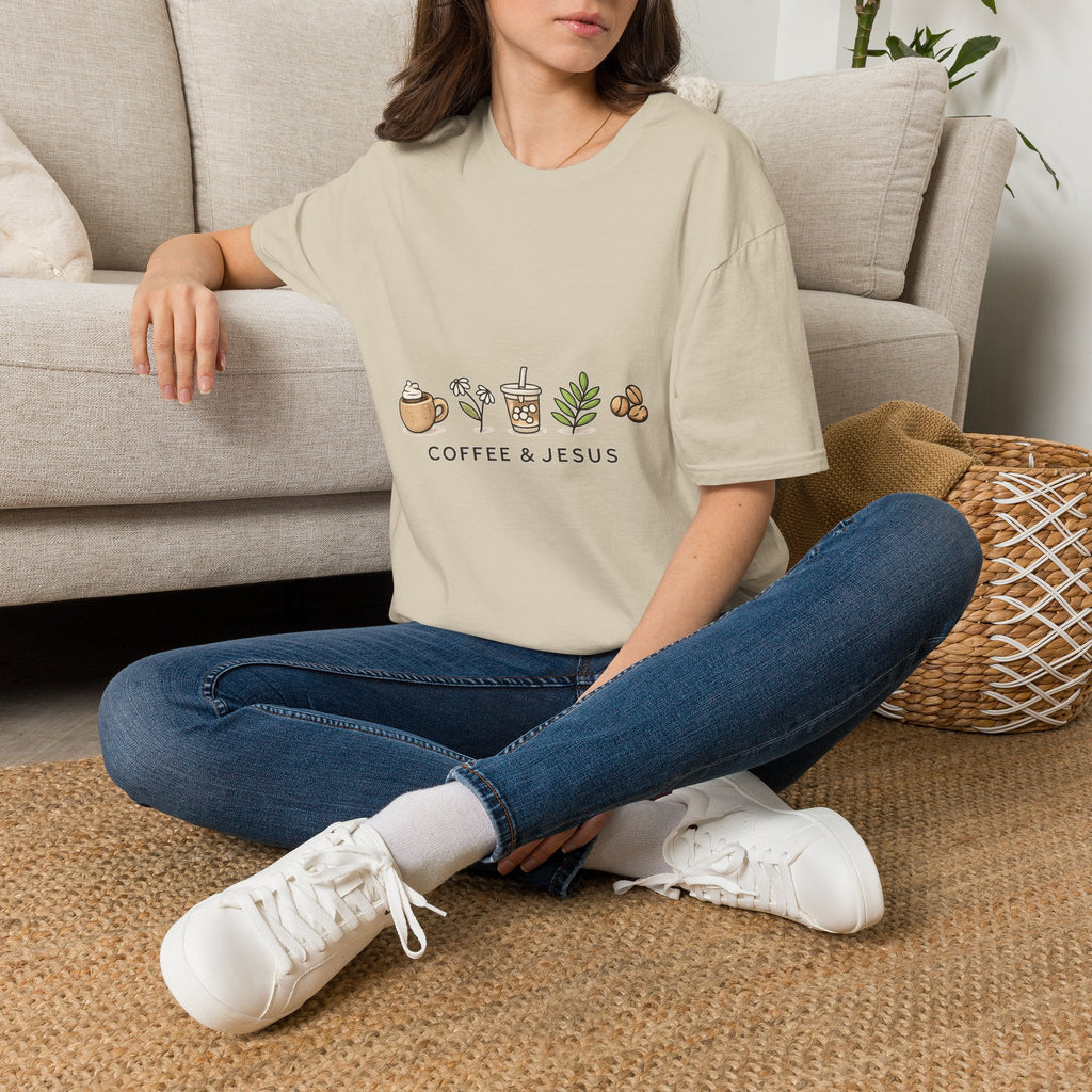 Coffee & Jesus T‑Shirt — Christian Coffee Lover Graphic Tee