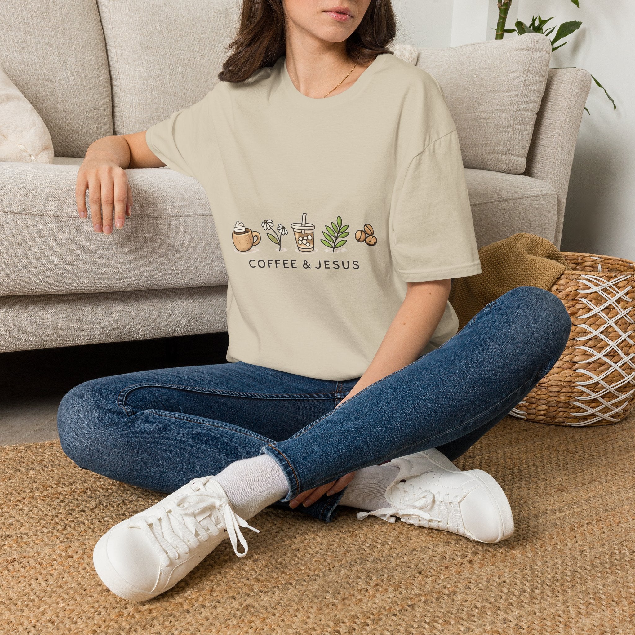 Coffee & Jesus T‑Shirt — Christian Coffee Lover Graphic Tee