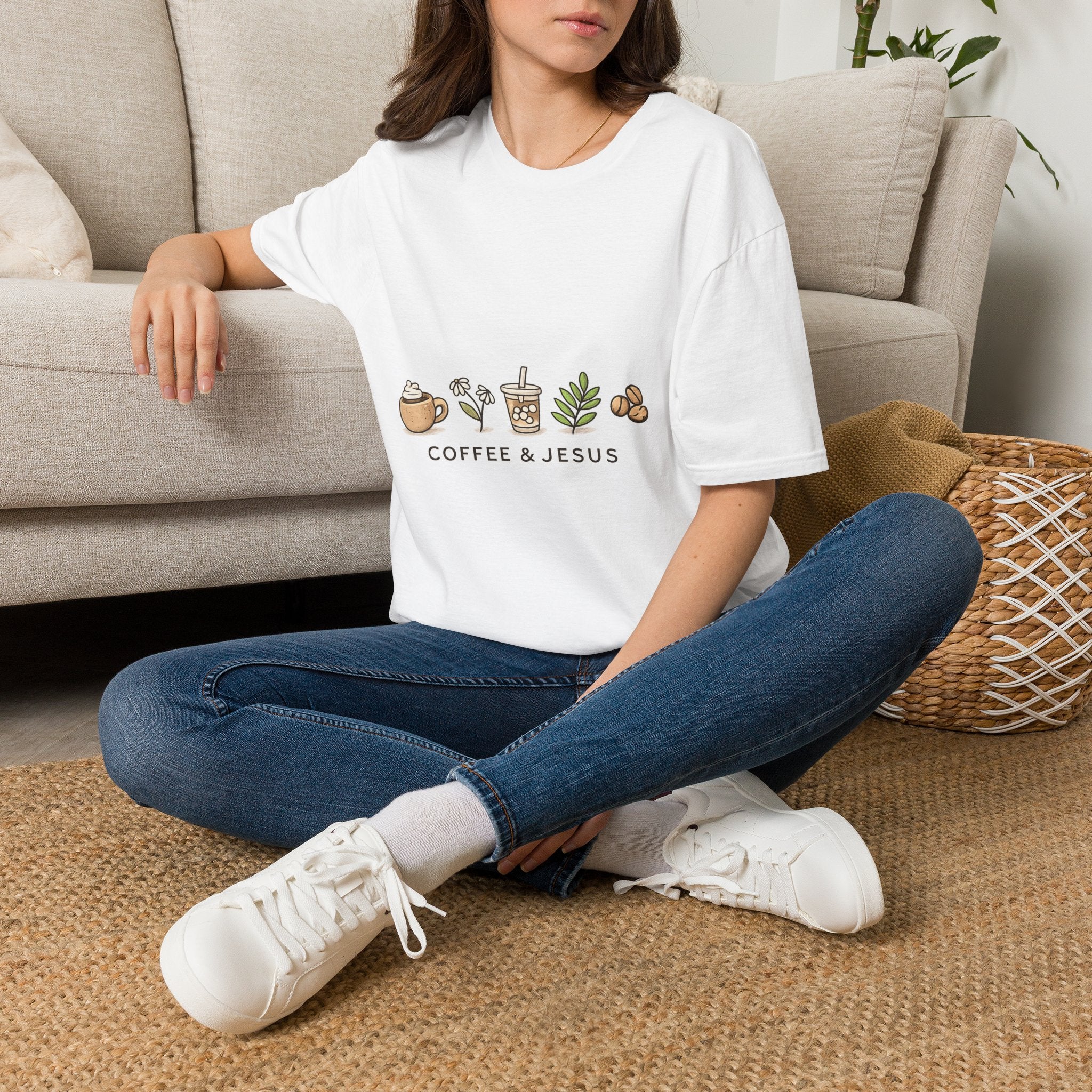 Coffee & Jesus T‑Shirt — Christian Coffee Lover Graphic Tee