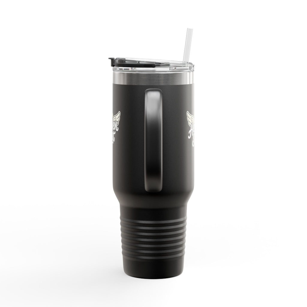 40oz Insulated Travel Mug — "Heaven Sent" Angel Wings Thermal Tumbler