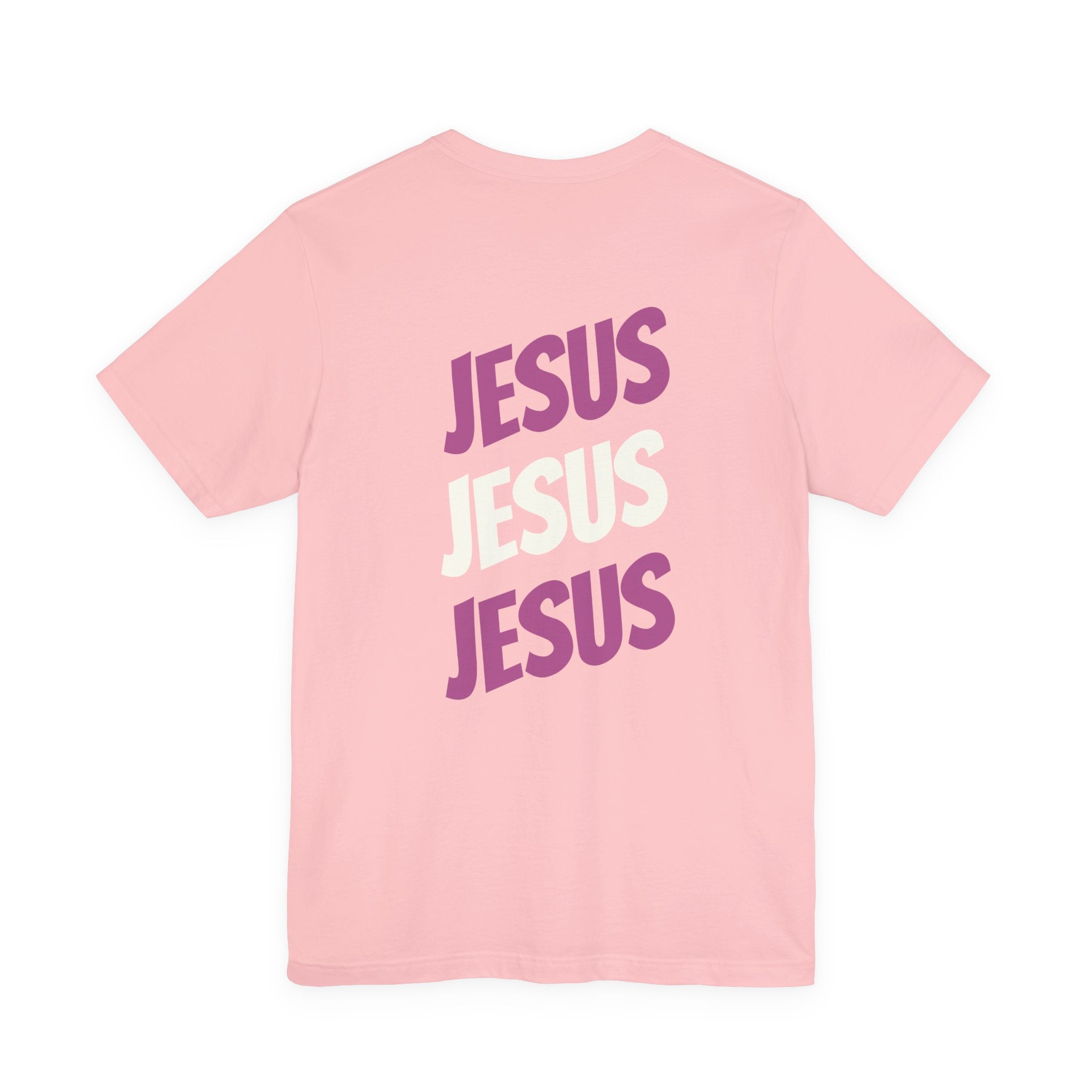 T‑Shirt — "I’m with him, Jesus" Retro Script Chest Logo Tee (Gold)