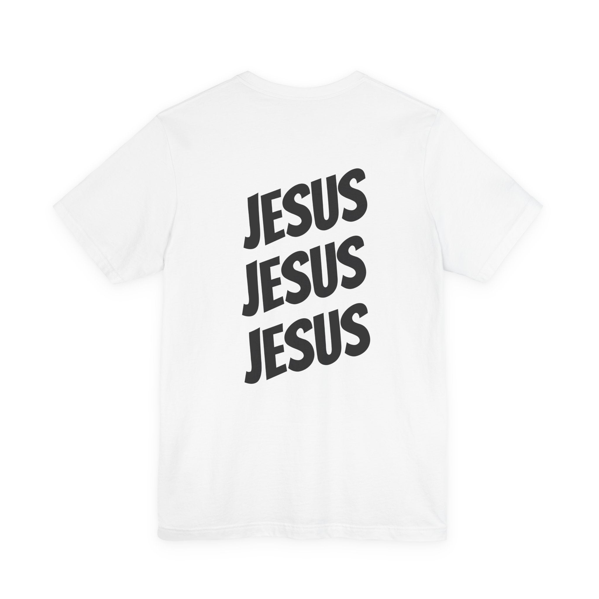 T‑Shirt — "I’m with him, Jesus" Retro Script Chest Logo Tee (Gold)