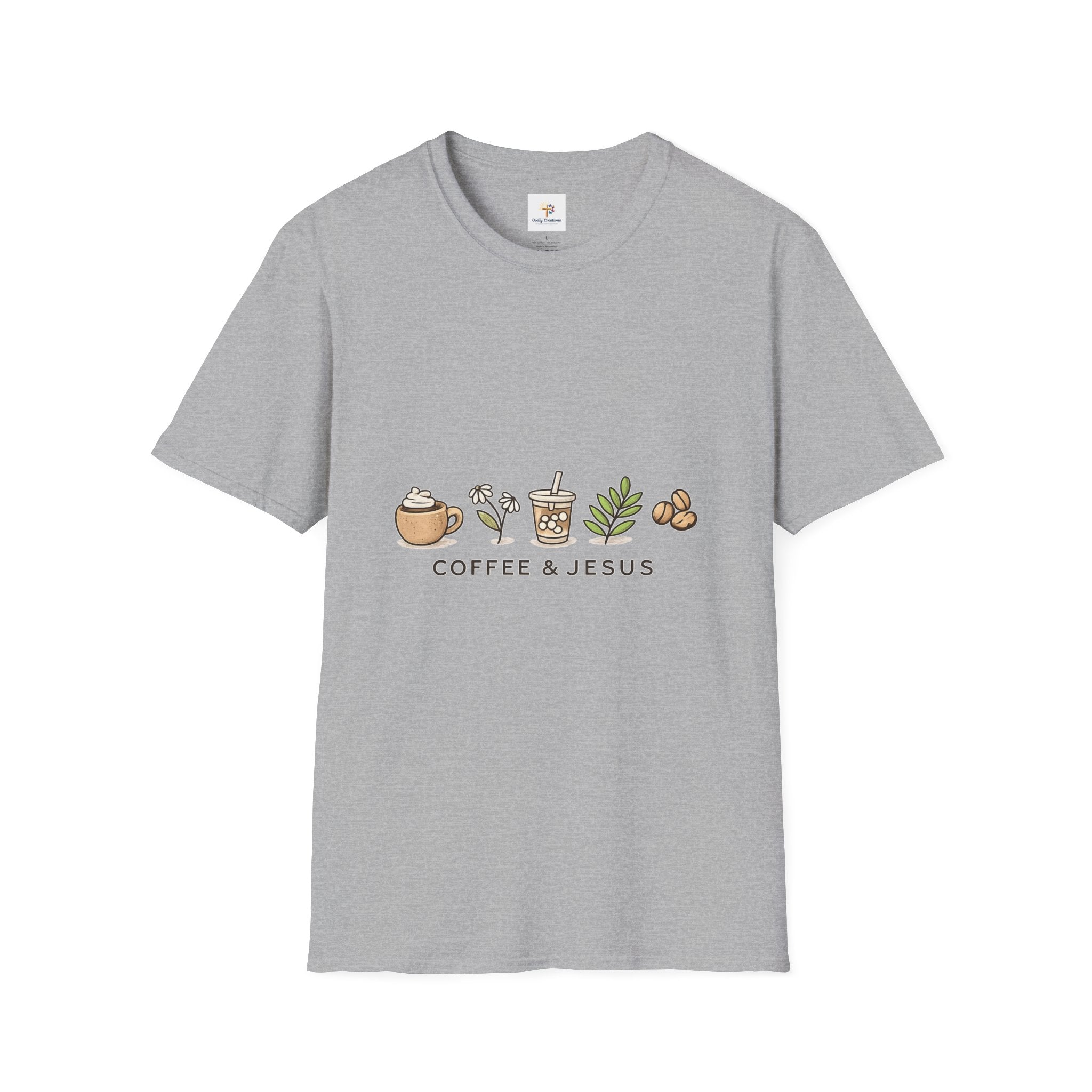 Coffee & Jesus T‑Shirt — Christian Coffee Lover Graphic Tee